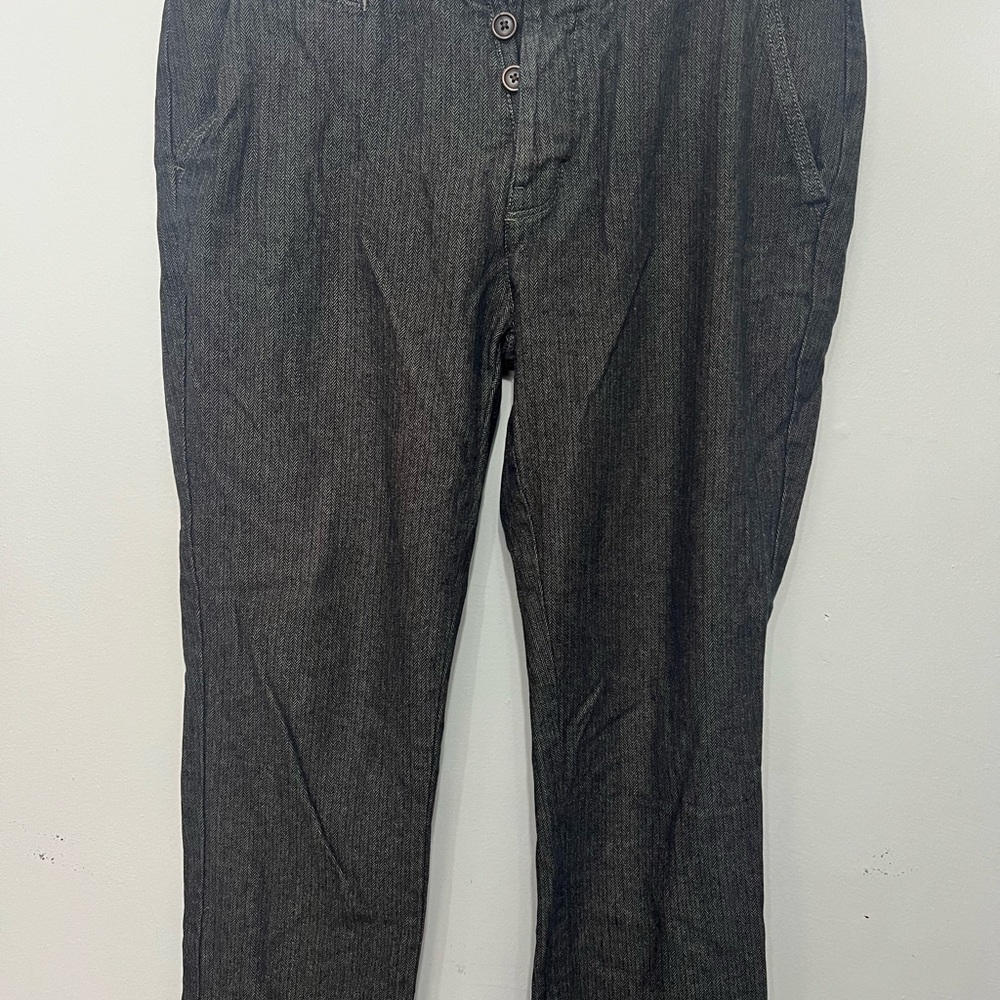 next Beige and Navy Casual Trousers Waistband Detail